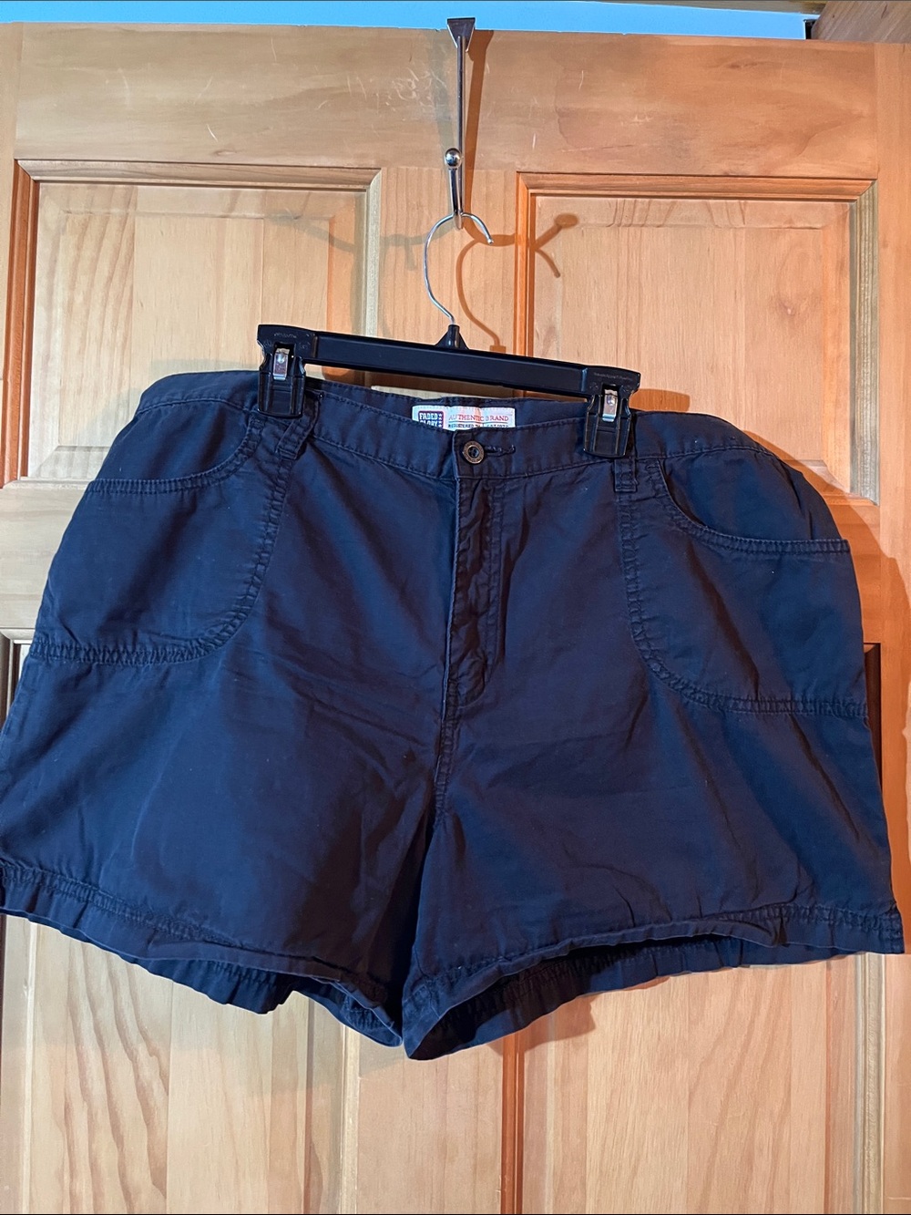 Black Faded Glory High-Waist Cotton Shorts